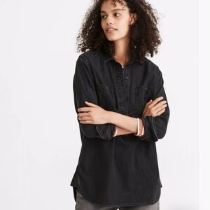 Madewell Black Button Down Shirt